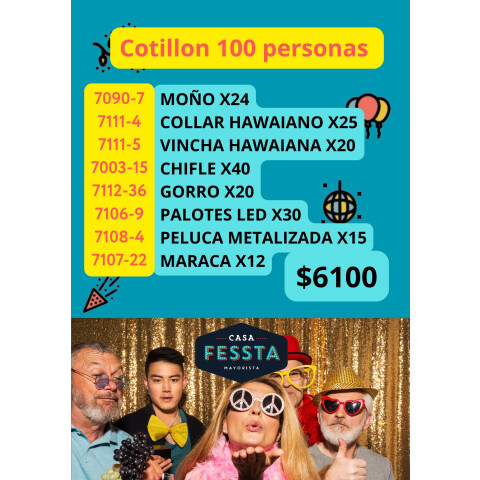 Combo de Cotillon 100 Personas Combo de Cotillon 100 Personas