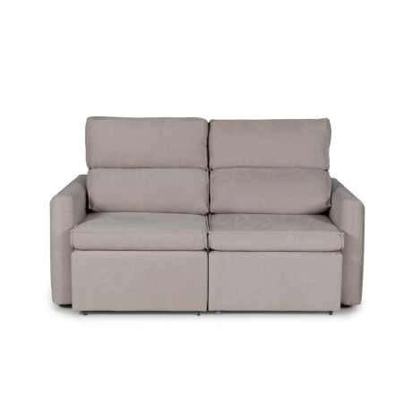 Sofá Santiago (Rebatible) - Tela Microfibra - 2 cuerpos TC 1010 (Beige)