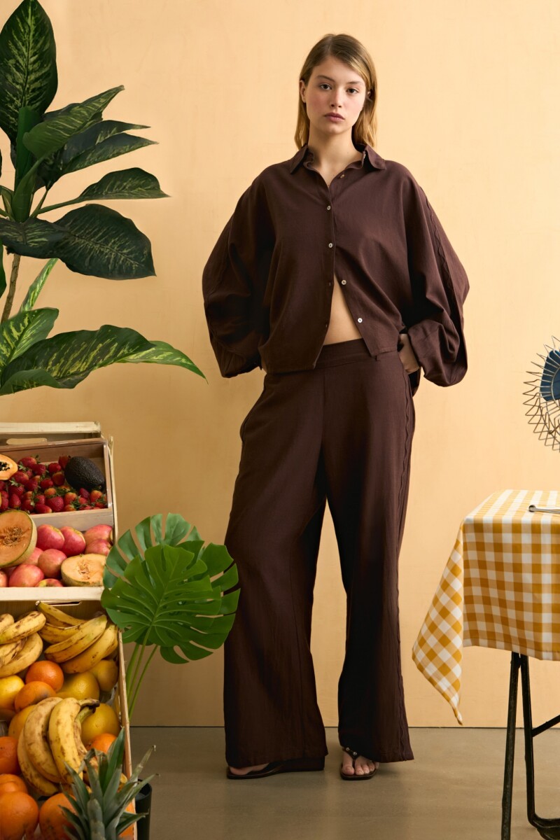 Pantalón wavy alma lavada marrón