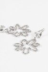 Caravanas flor texture plateado