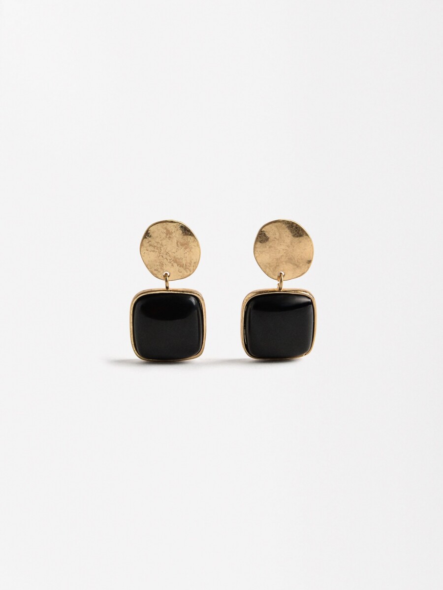 Pendientes Con Piedra marron