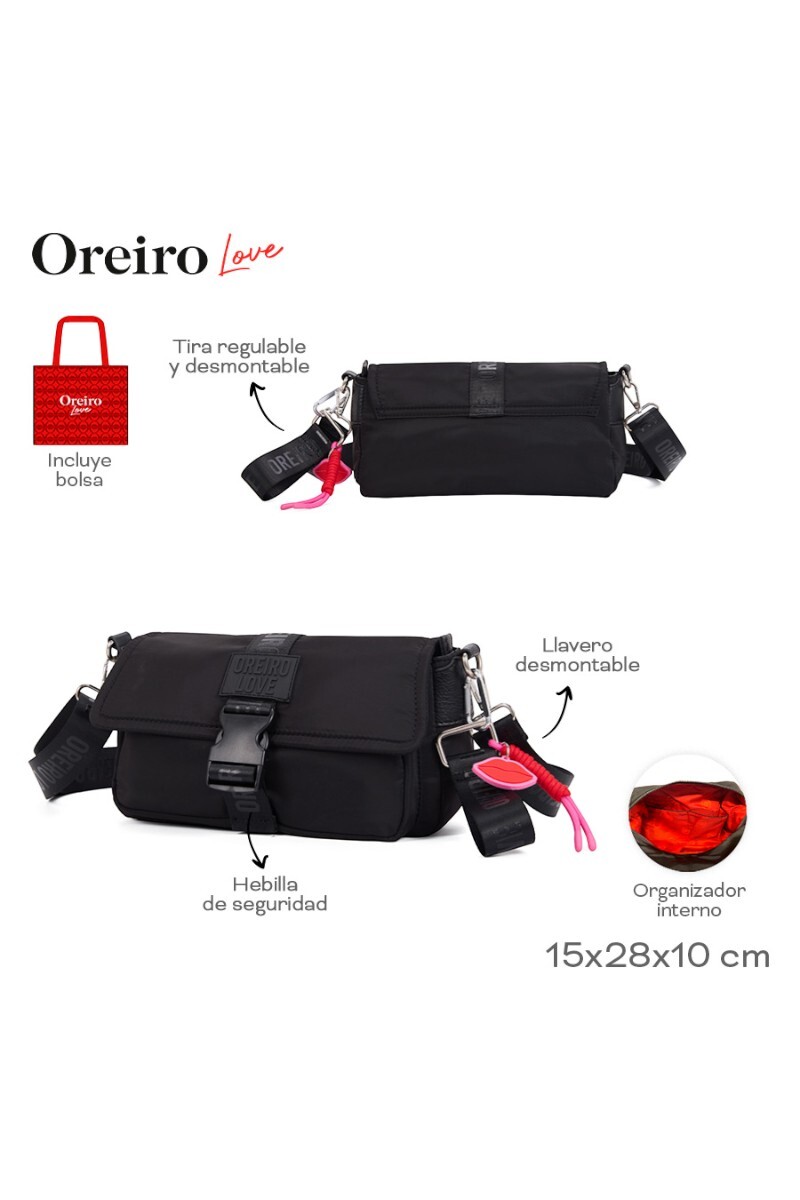 Bandolera Las Oreiro Negro