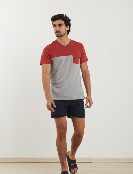 520771 T-SHIRTS NAVIGATOR Rojo/gris