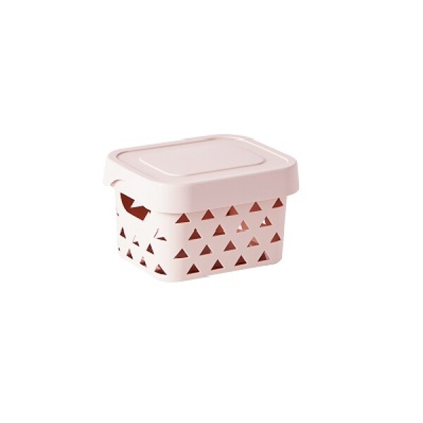 Organizador con tapa S rosa