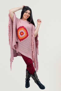 PONCHO ALBA Rosa viejo