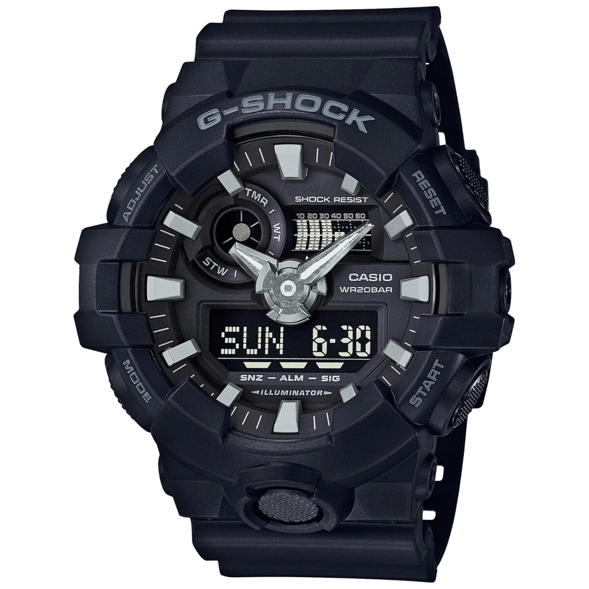 Reloj Análogo/Digital Casio G-Shock GA-700 Resistente - Negro 