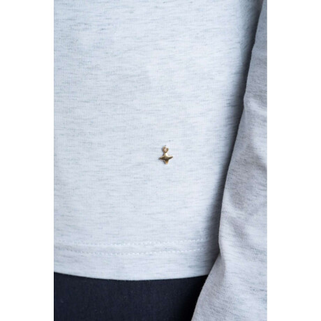 Remera Algodon Elastano Gris Melange