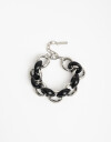 Pulseras Flexibles Resina Pulseras Flexibles Black Resin - Plateado Rodio