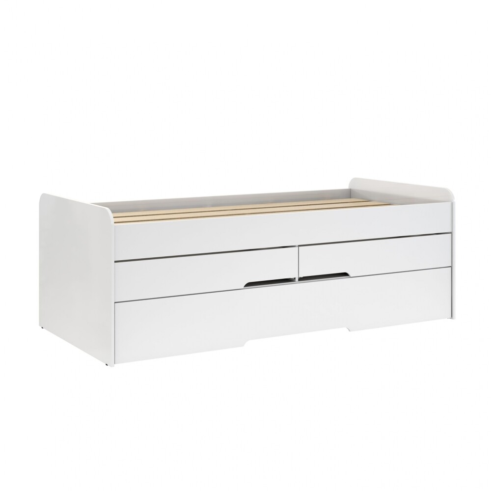 Cama Marinera 1 plaza con cajones juliette - Moderna Blanco