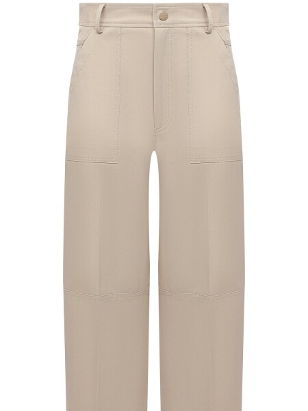 Moncler -Pantalón estilo pescador de tiro alto Beige