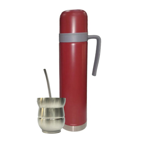 Set Ac.Inox Termo 750ml +mate lavable 140ml +bombilla regalo Plateado
