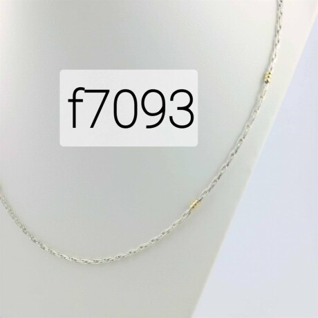 Gargantilla de plata 925 con double de oro 18k. 40 cm. Gargantilla de plata 925 con double de oro 18k. 40 cm.