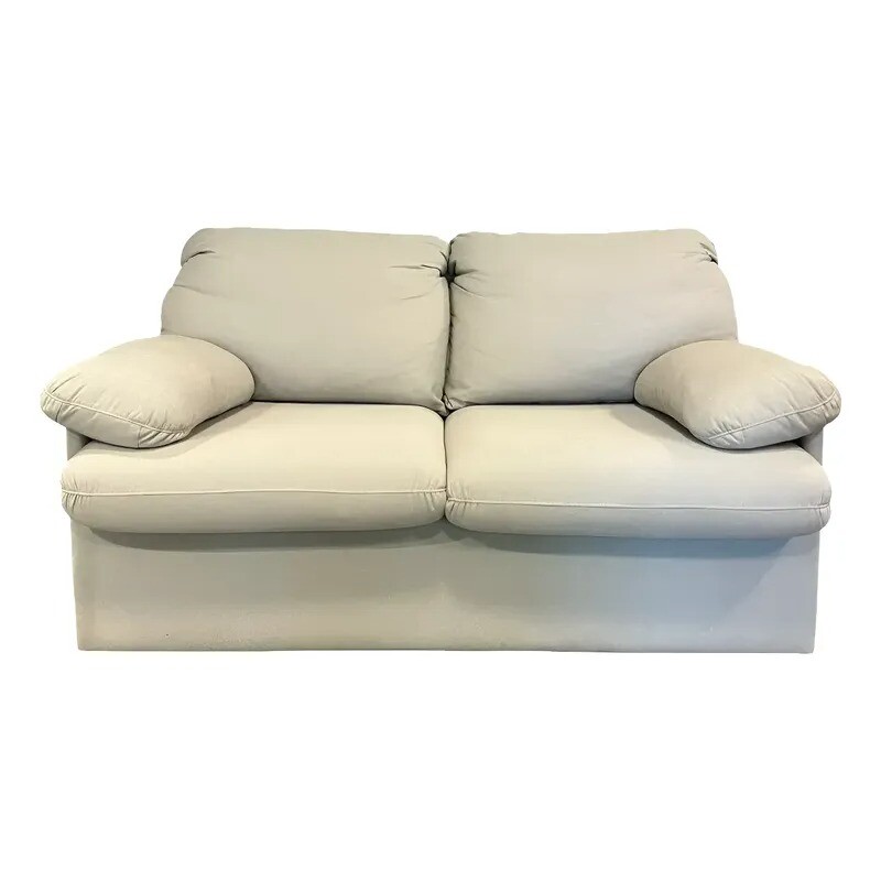 SOFA CAMA 2 PLAZAS - TAPIZADO TELA BEIGE - CON DETALLES EN LA TELA SOFA CAMA 2 PLAZAS - TAPIZADO TELA BEIGE - CON DETALLES EN LA TELA