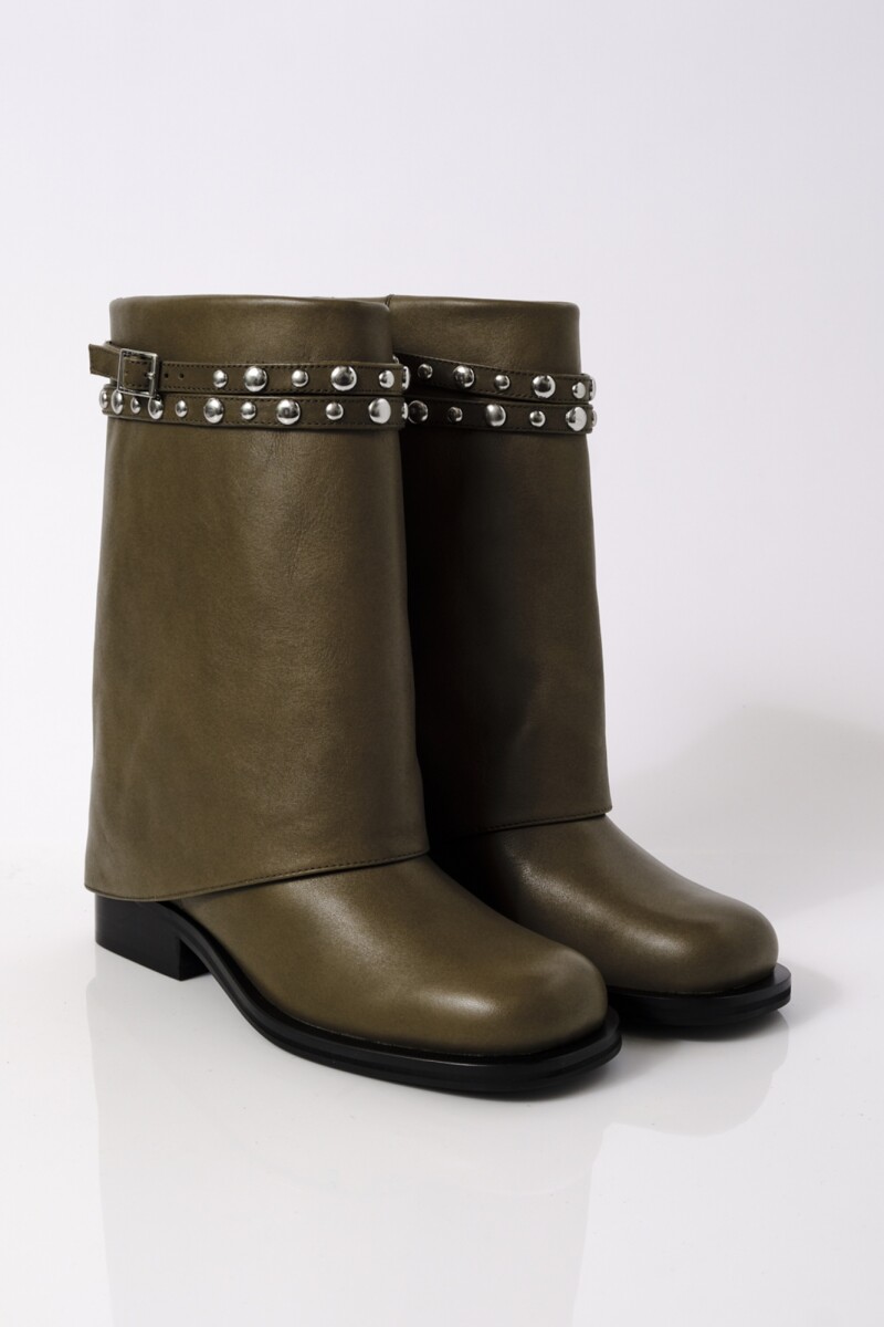 BOTA LARGA SCORPIO STUDDED Verde