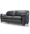 Sillon 100% Cuero 3 Cuerpos Monza Negro