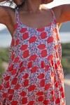 Vestido largo Durazno Estampado 1