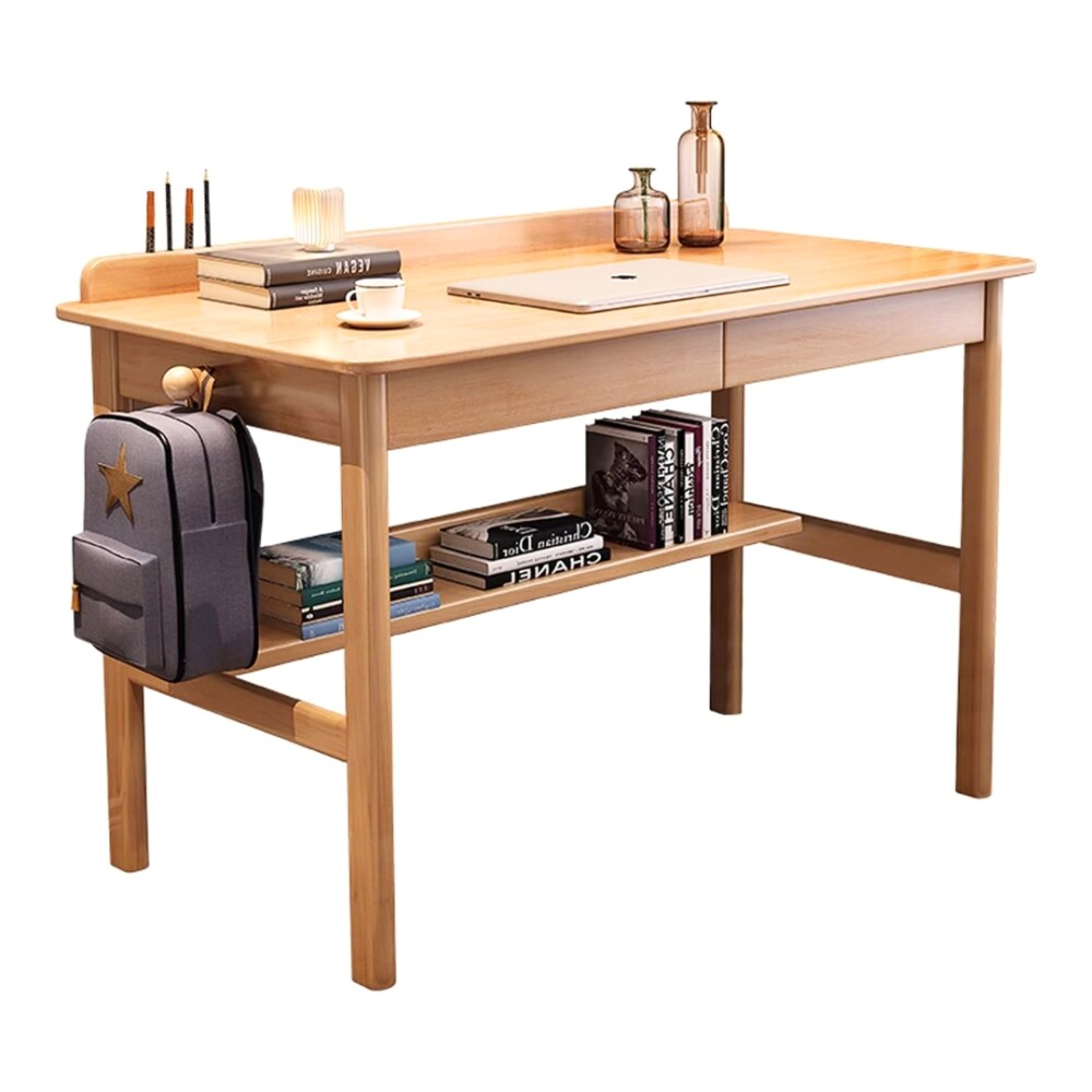 Escritorio para Pc con gancho Madera natural Escritorio para Pc con gancho Madera natural