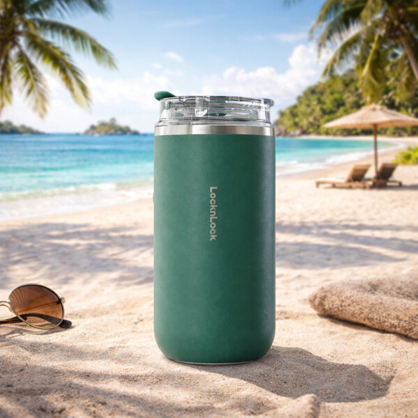 Vaso Termico Acero Inoxidable Hermetico Tapa Aislante 350ml Color Verde