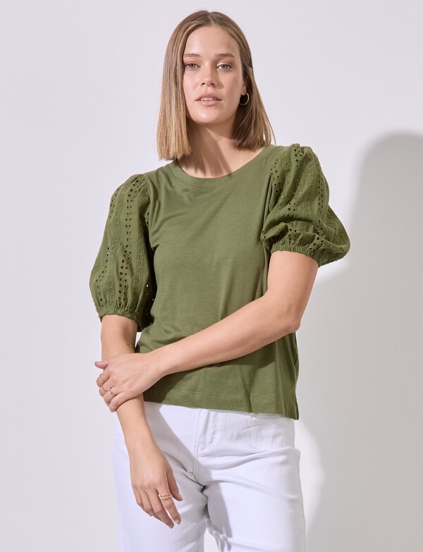 Blusa Broderie VERDE