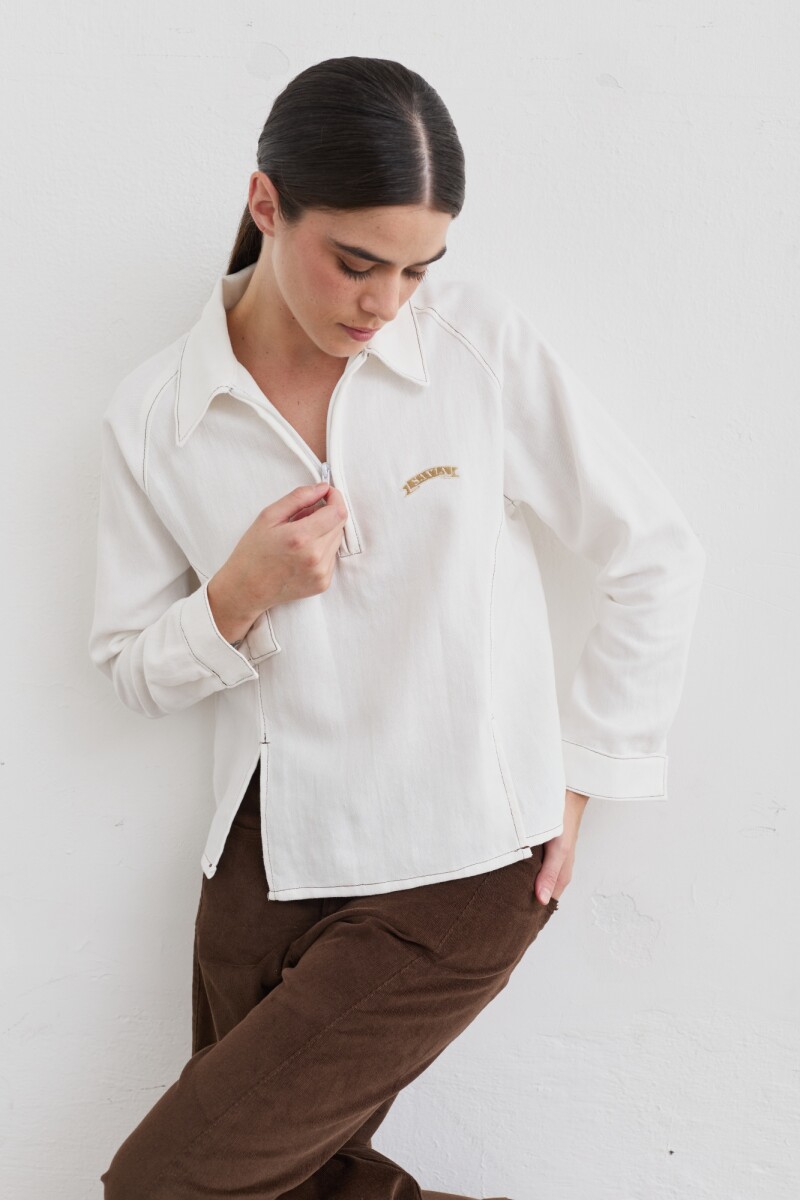 TSHIRT ZIPA Blanco