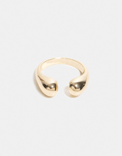 Anillos Chicos Metal Anillo De Metal Gota - Dorado