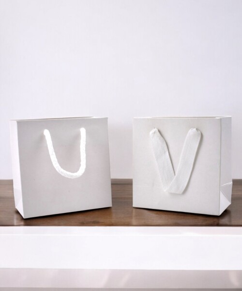 Bolsa cartulina 10x05x10 cm BLANCO