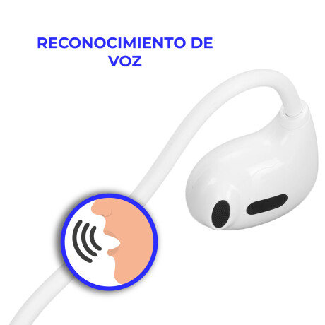 Auriculares Bluetooth Diseño Abierto Cómodo Ligero Blanco