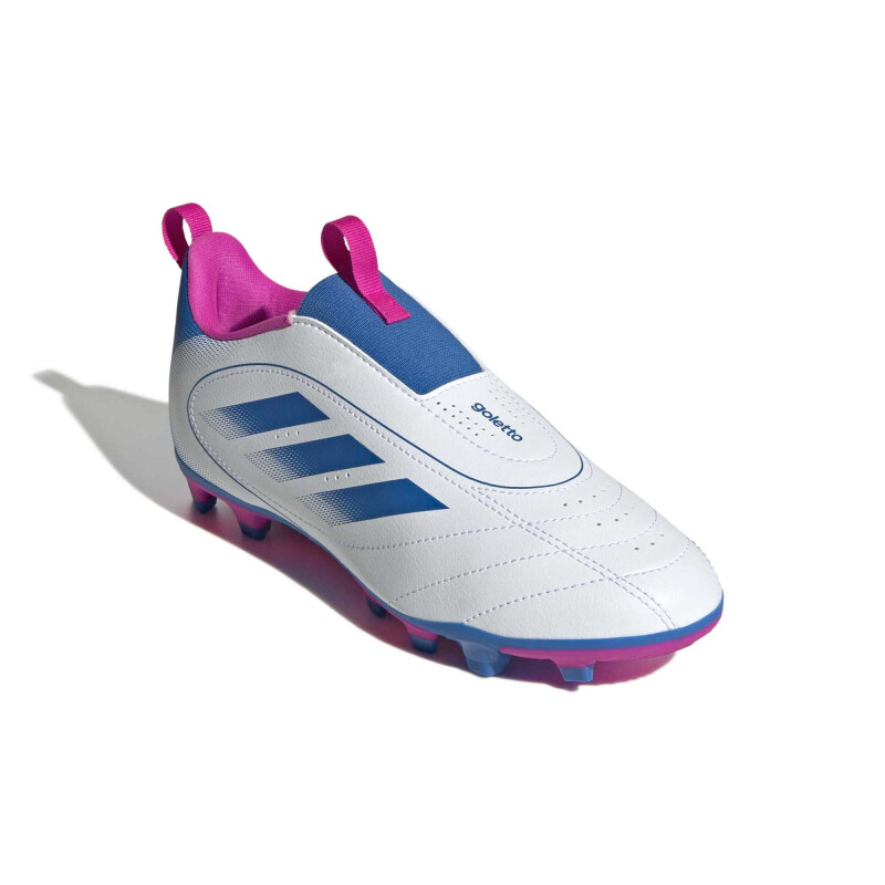 Futbol Cancha JR(FG) - Adidas - ADIDAS CALZADO GOLETTO IX FG/MG J LL de Niños - JQ0185 Blanco-azul