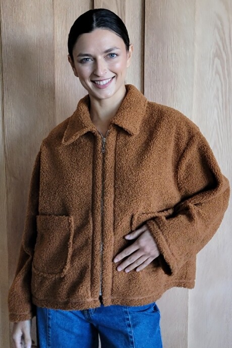 Chaqueta Manhattan Corderito camel
