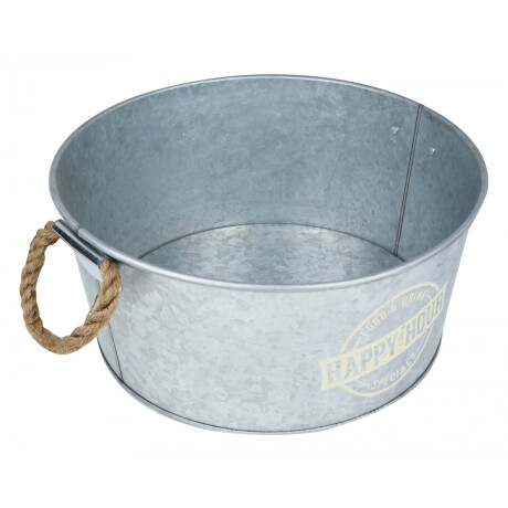 BALDE GALVANIZADO P/BOTELLAS ASAS CUERDA LINEA HAPPY HOUR 30X14CM FH302SS BALDE GALVANIZADO P/BOTELLAS ASAS CUERDA LINEA HAPPY HOUR 30X14CM FH302SS