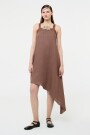 VESTIDO ASIMETRICO Chocolate