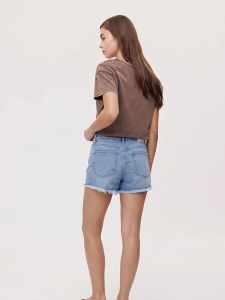 SHORT P.CAKE SOIE CELESTE