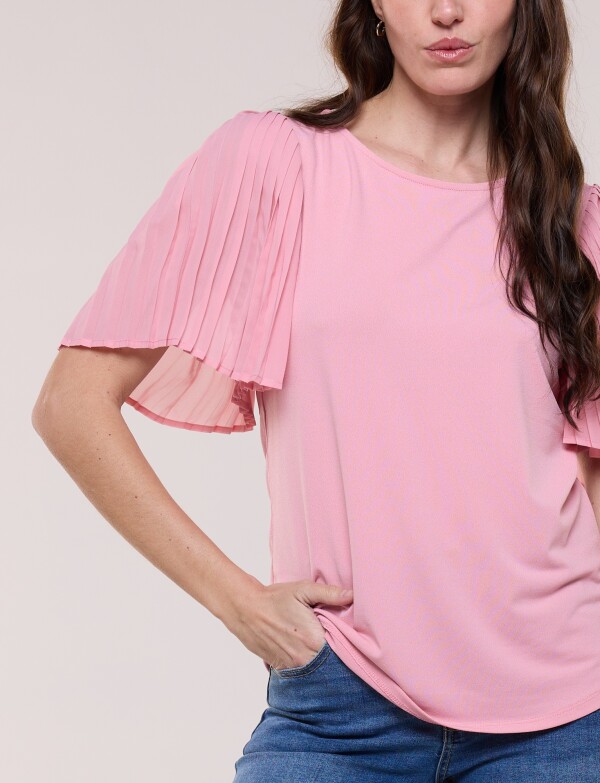 Blusa Manga Plisada ROSA