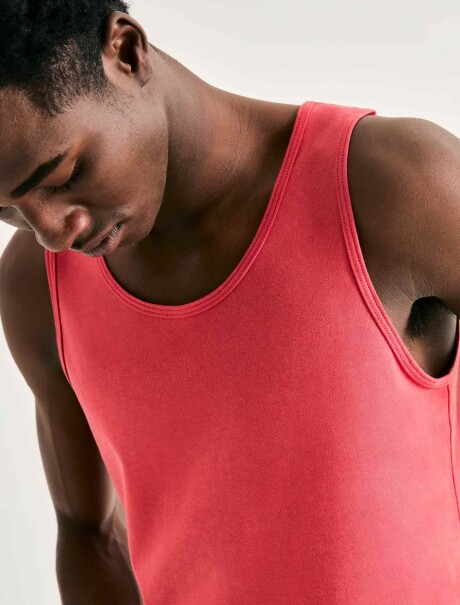 MUSCULOSA BÁSICA MASCULINA  ROJO
