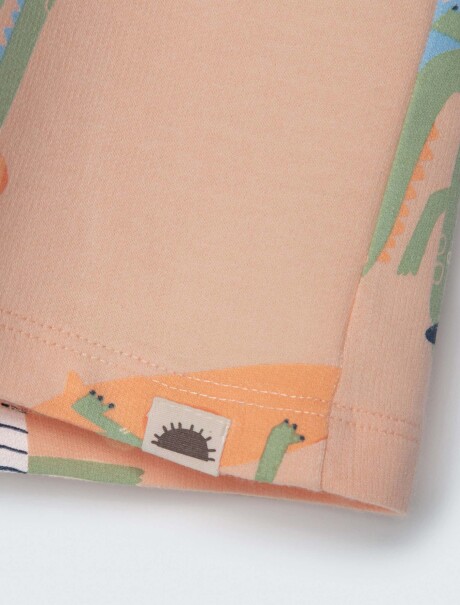 SHORT INFANTIL DE RAYAS NARANJA