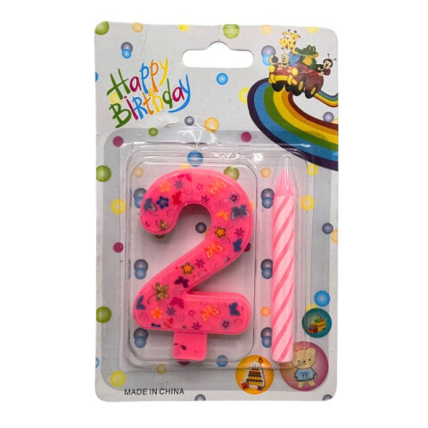 Vela Número 2 2En1 Fucsia
