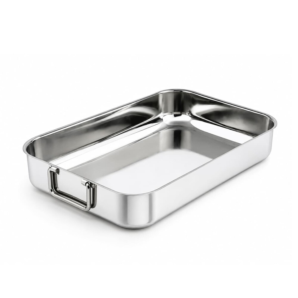 Asadera PRISMA de acero inox 45 x 36 x 6 cm Asadera PRISMA de acero inox 45 x 36 x 6 cm