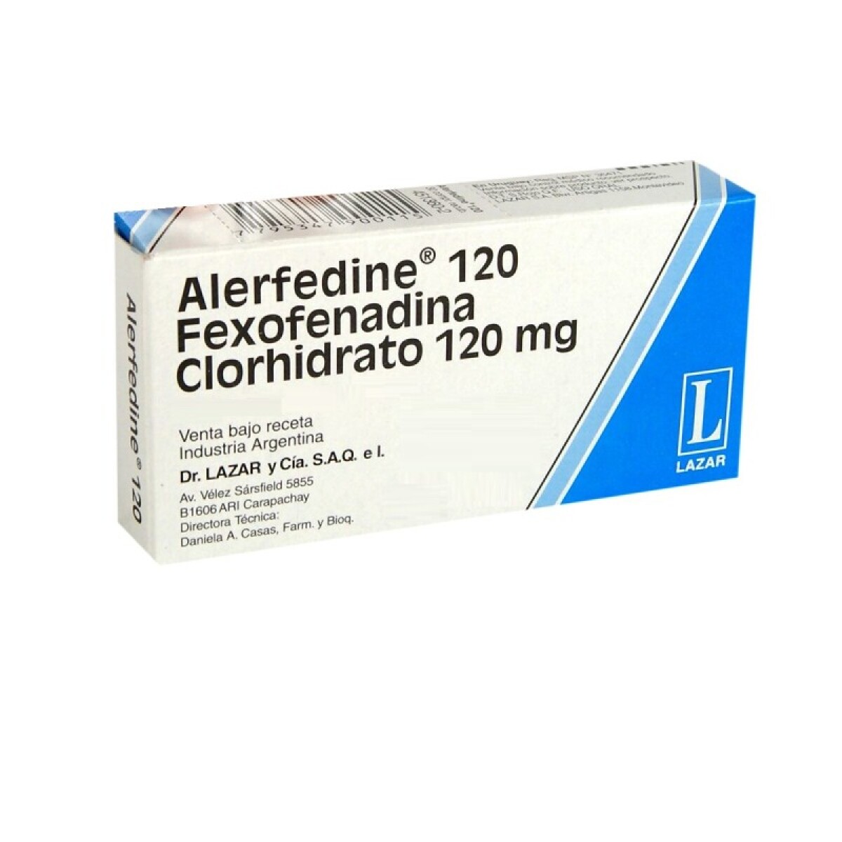 Alerfedine 120mg 10 Comprimidos 