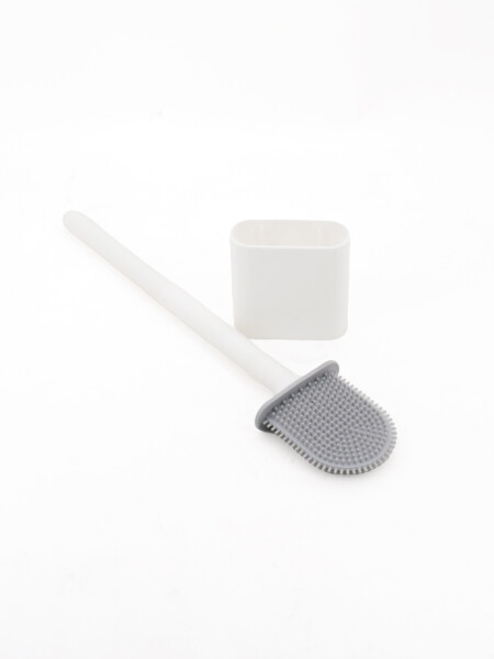 ESCOBILLA DE SILICONA PARA INODORO GRIS (V)