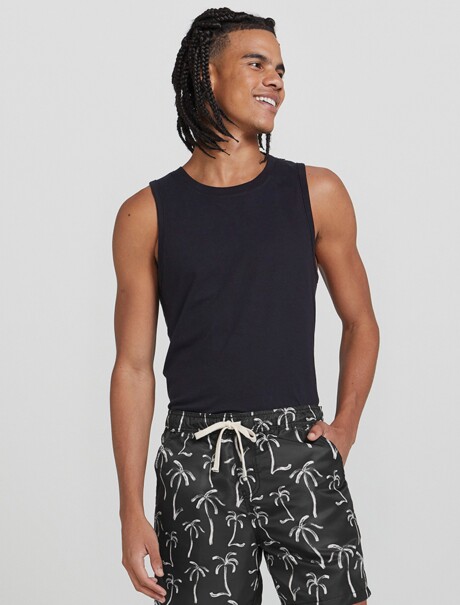 MUSCULOSA BÁSICA WORLD NEGRO