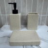 Set accesorios para baño cerámica pintitas beige Set accesorios para baño cerámica pintitas beige