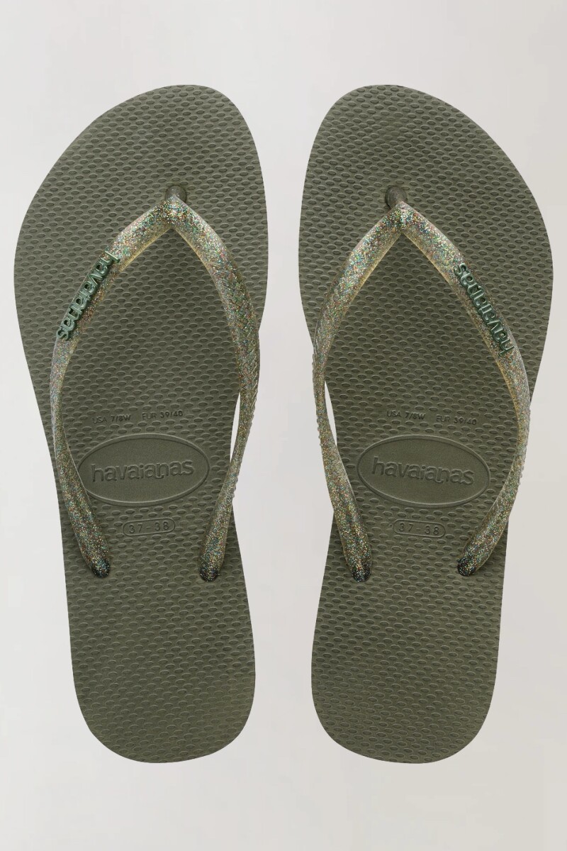 HAVAIANAS SLIM LOGO METALIC CACTUS