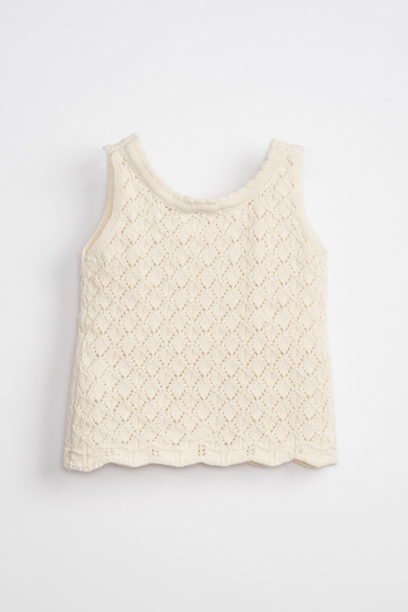 Musculosa punto tejida Crudo