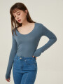 Sweater Zaina Azul Grisaceo