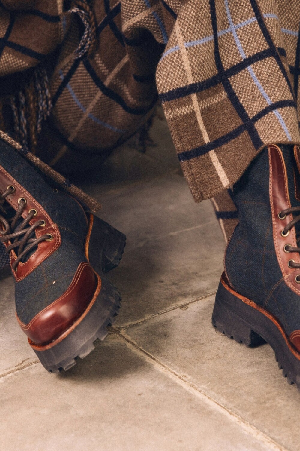 Tweed Boots Azul