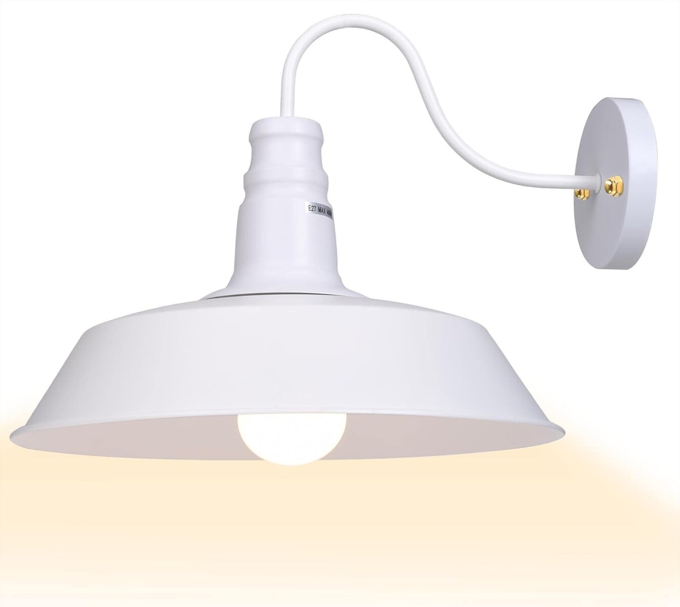 Lampara Farol Campana De Pared Vintage Retro - Blanco 