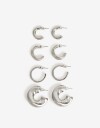 Aros Argollas Set Metal Aros Argolla Set Metal - Plateado Rodio