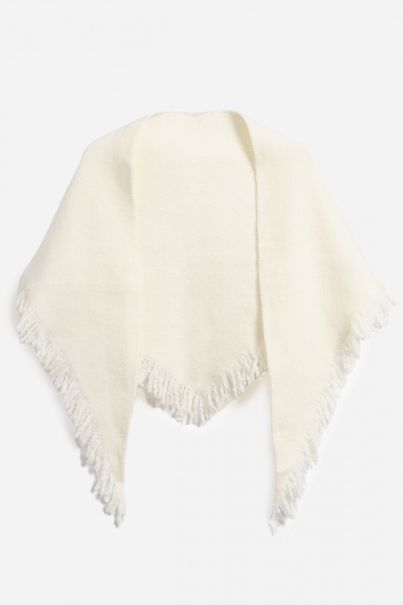 Capa triangulo tejida con lana crudo