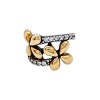 Anillo Flor-Plata y Oro-Piedra Zirconia-AN5209 conpiedra