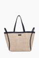 Bolso rafia beige